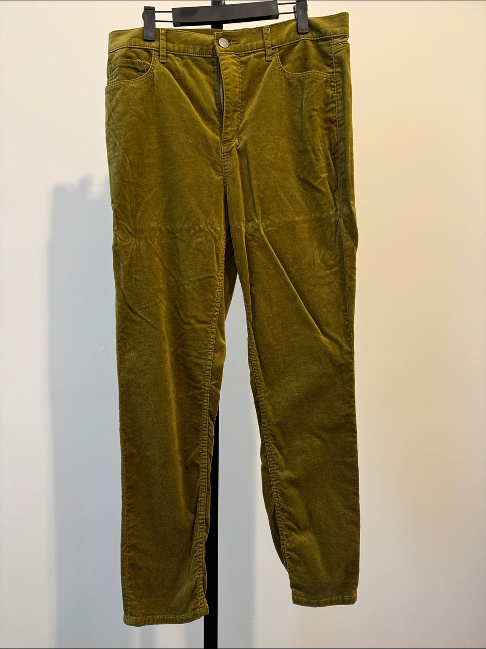 Olive Women’s Velvet Pants - Classic Fit